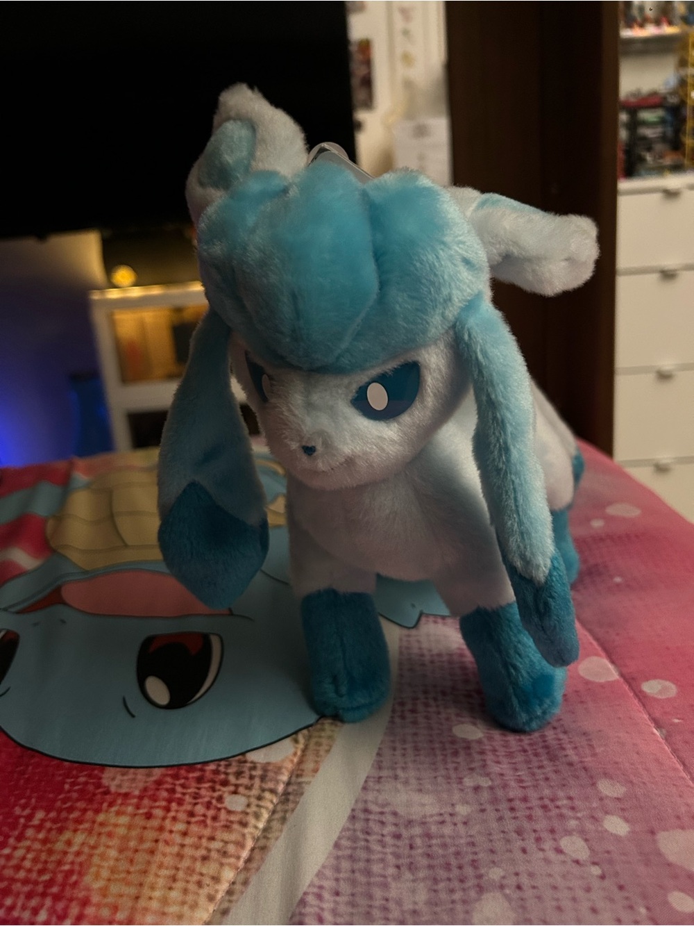 Pokemon Glaceon Plush - Light Blue and Teal Soft Stuffed Animal